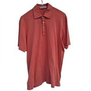 Ermenegildo Zegna Men's Rust Polo Shirt Size 52